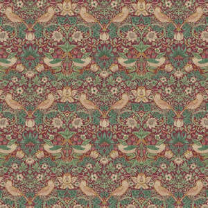Morris & Co - Mini Strawberry Thief - Lodden - Dawn Rose