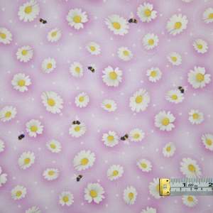 Craft Cotton Fabrics: Spring Sweeties - Daisy Toss Pink