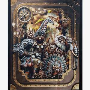 Steampunk Menagerie Large Panel