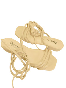 Curvy Soles Pam - Widefit Leg Strap Mini Heels