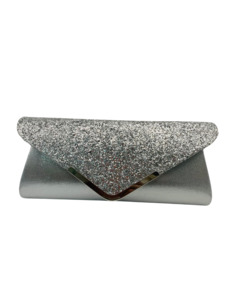 Bags: Curvy Plus Bianca - Evening Glitter Clutch Bag