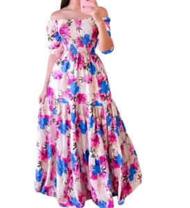 Plus Size Dress Maya - Long Off Shoulder Dress