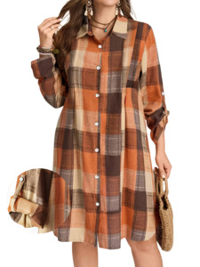 Plus Size Dress Kelly - Plaid Dress