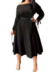 Plus Size Dress Luisa - Off Shoulder Dress