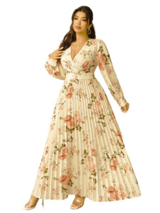 Ball Dresses: Plus Size Avia - Pleated Dress