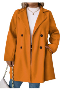 Outerwear 1: Plus Size Outerwear Sosefina - Wool Like Coat