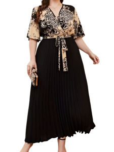 Ball Dresses: Plus Size Dress Antonette - Pleated Dress