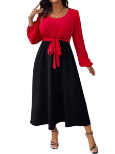 Plus Size Dress Manilyn - Two Tone Dress