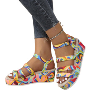Curvy Soles Oana - Wide Fit Wedge Sandals