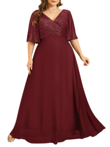 Plus Size Dress Ludovica - Sequin Ball Dress