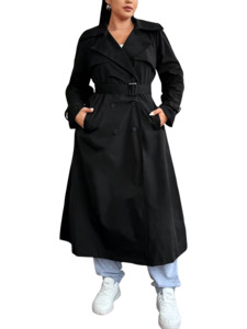 Womens Plus Size Clothing: Plus Size Outerwear Raven - Trench Coat