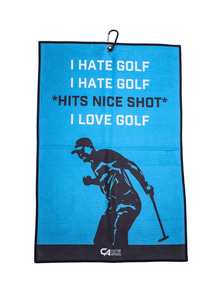 Golf Towels: CA Waffle Golf Towels | Hate Golf