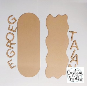 Products: Backdrop attachment with name - Custom Event Signs