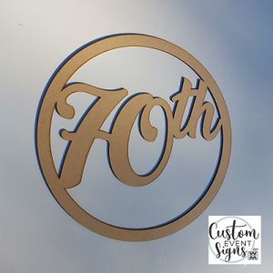 Birthday / Anniversary Round Wooden Sign - Custom Event Signs