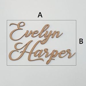 Products: WOODEN NAME 2 ROW - Custom Event Signs