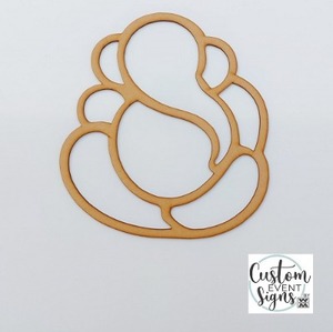 Products: Ganesh Wooden Frame for flower décor - Custom Event Signs