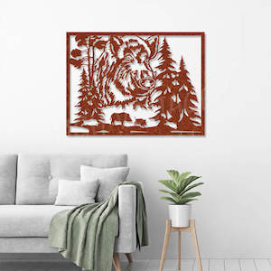 Panels Screens: wild boar montage