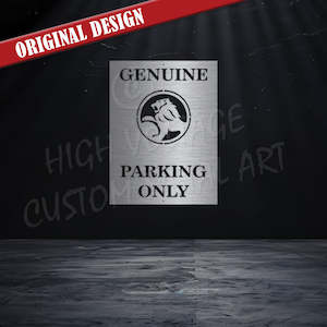 Man Cave Decor: genuine parking signs