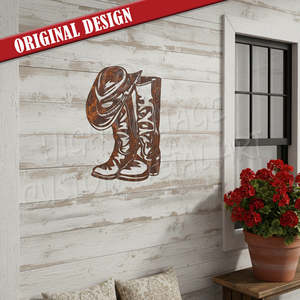 Animals And Insects: cowboy boots - aluminium