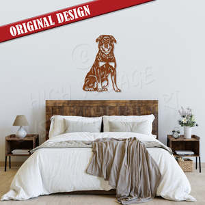 Animals And Insects: rottie sitting - aluminium