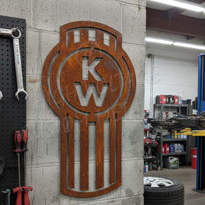 Man Cave Decor: kenworth logo - aluminium