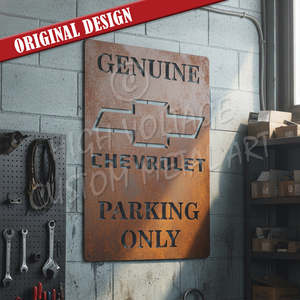 Man Cave Decor: genuine parking chevrolet - 400mm