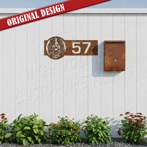 Animals And Insects: springer spaniel street number sign