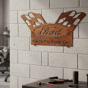 Man Cave Decor: ford flag logo