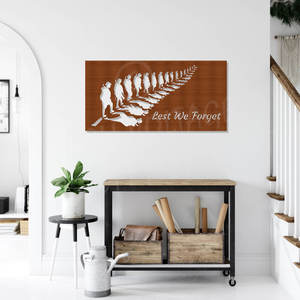 Man Cave Decor: lest we forget flag