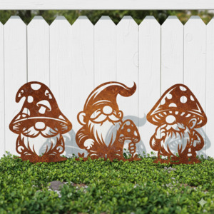 Garden Art: mushroom gnomes