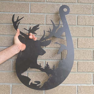Birds: fish hook - matt black