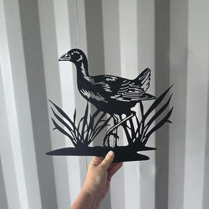 Birds: pukeko - matt black