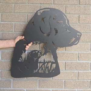 Animals And Insects: labrador scene - matt black