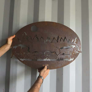 Animals And Insects: wild pigs - corten