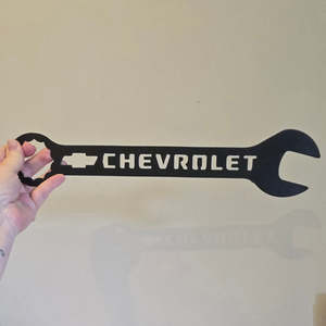 Man Cave Decor: chevrolet spanner - matt black