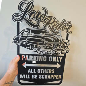 Man Cave Decor: low rider - matt black