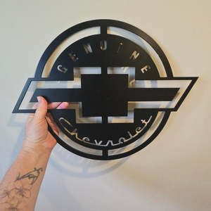 Man Cave Decor: genuine chevrolet - matt black