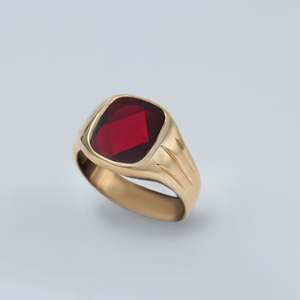 New Collection: Yellow Gold Ruby Signet Ring