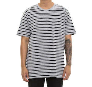M: AS Colour Staple Stripe Tee Grey/Black