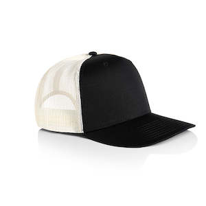 Caps: AS Colour Stock Contrast Trucker - black/ecru
