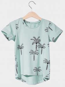 Dresssale Kukukid: Kukukid T-SHIRT Aquamarine Palms