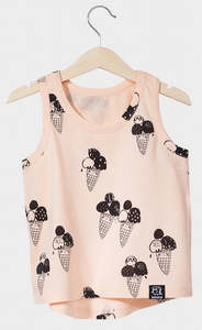 Kukukid TANK-TOP Peach Ice-cream