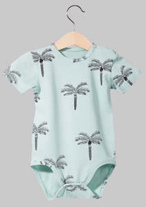 Kukukid BODYSUIT Aquamarine Palms