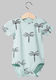 Kukukid BODYSUIT Aquamarine Palms