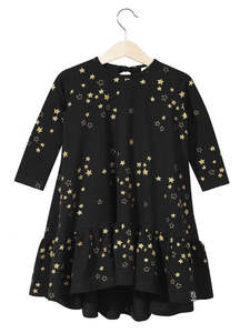 Dresssale Kukukid: Kukukid DANCING DRESS GOLDEN STARS BLACK