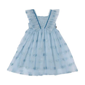 Rock Your Kid Blue Glitter Heart Tulle Dress