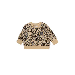 Sweaters Girl: Huxbaby Leopard Patch Sweatshirt Fleece
