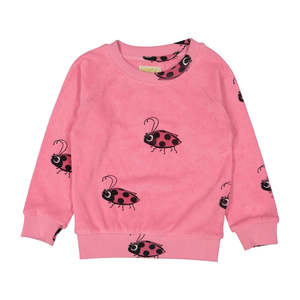 Hugo Loves Tiki Terry Sweatshirt - Pink Ladybug