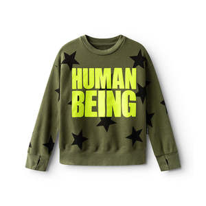 Sweaters Boy: NUNUNU Only Human Sweatshirt