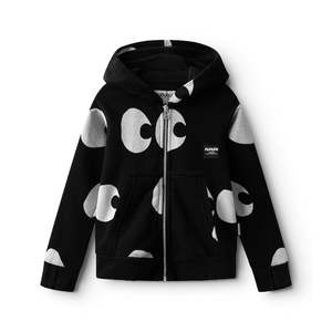 Sweaters Boy: NUNUNU Side Eye Zip Black